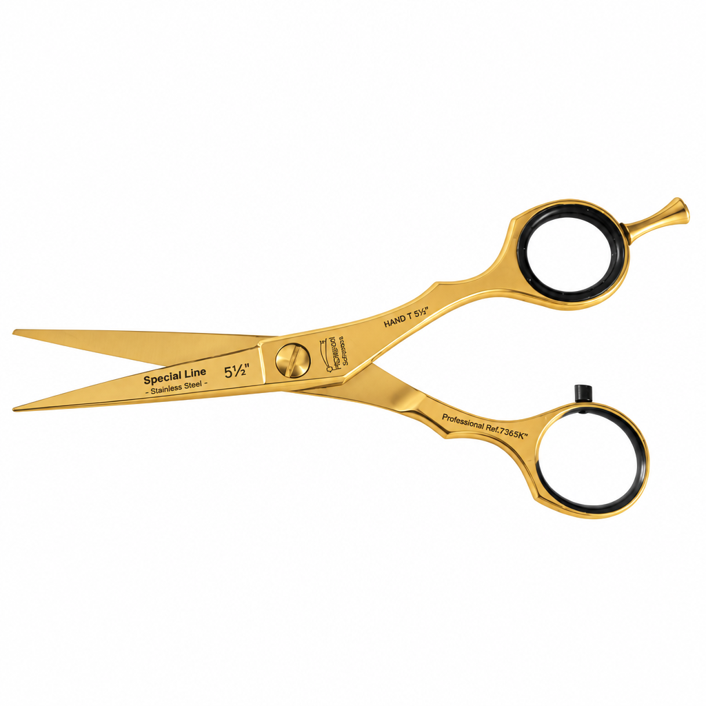 Henbor Superior Haarschere 786 Gold auf weissem Hintergrund ohne fremdes Firmenlogo