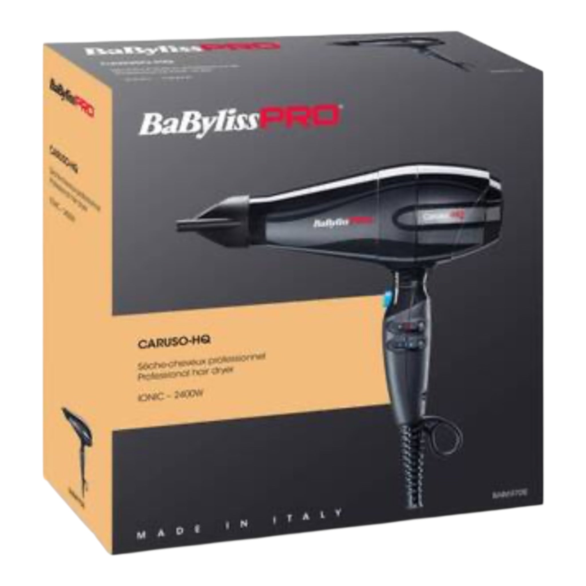 BaByliss PRO Caruso-HQ 2400W Ionic – Professioneller Haartrockner Made in Italy