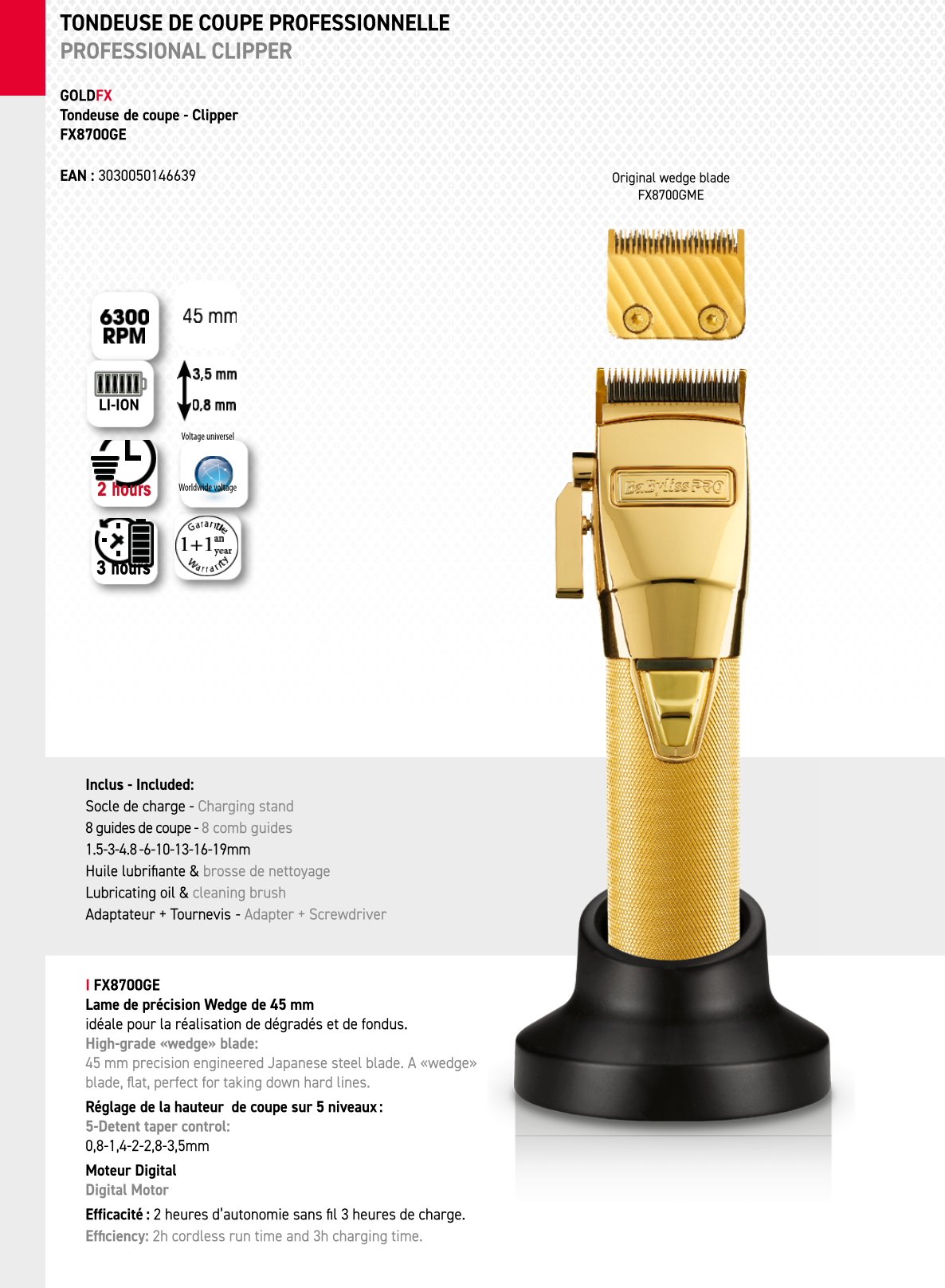 BaByliss PRO Haartrimmer Gold 4Artists