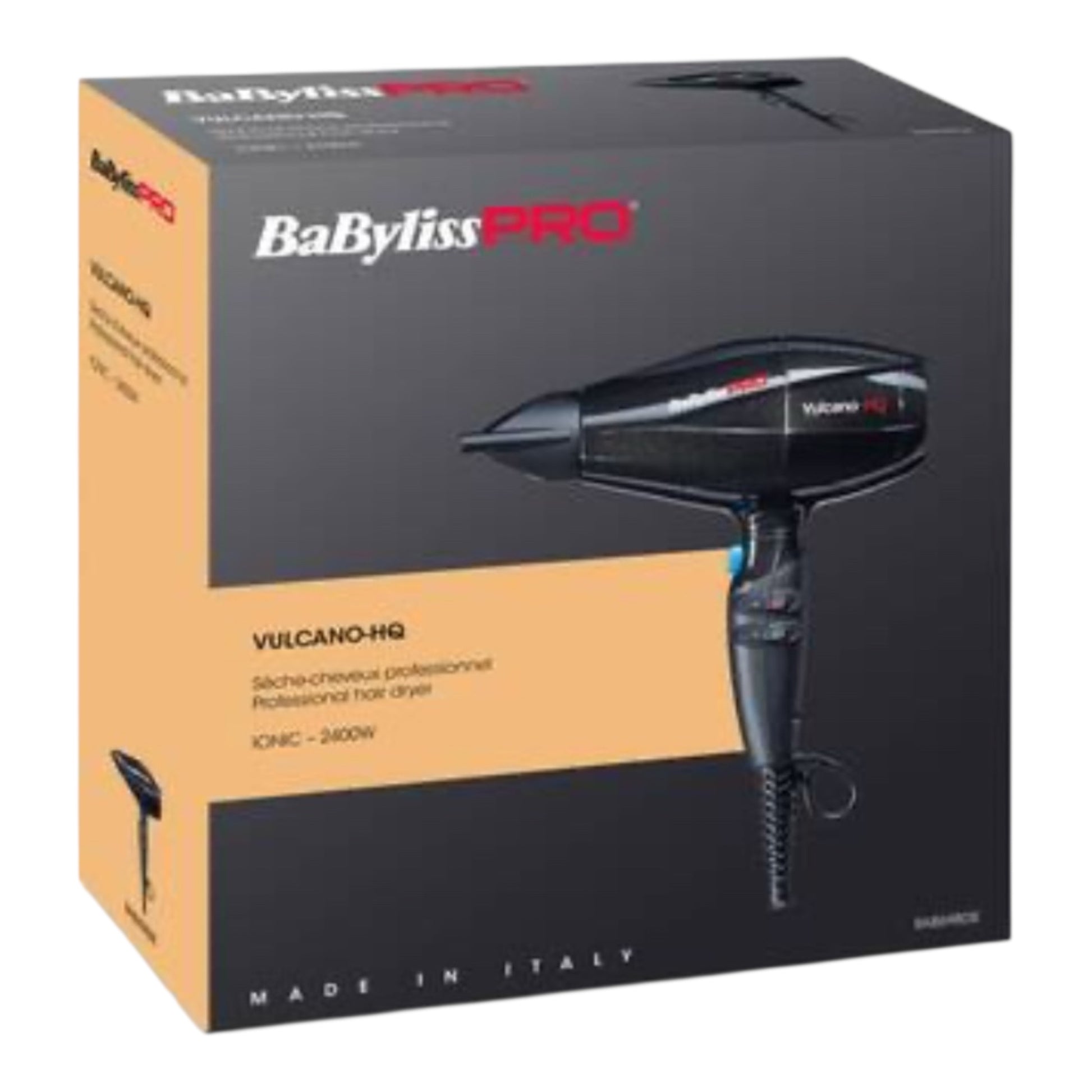 BaByliss PRO Vulcano-HQ 2400W Ionic – Professioneller Haartrockner Made in Italy