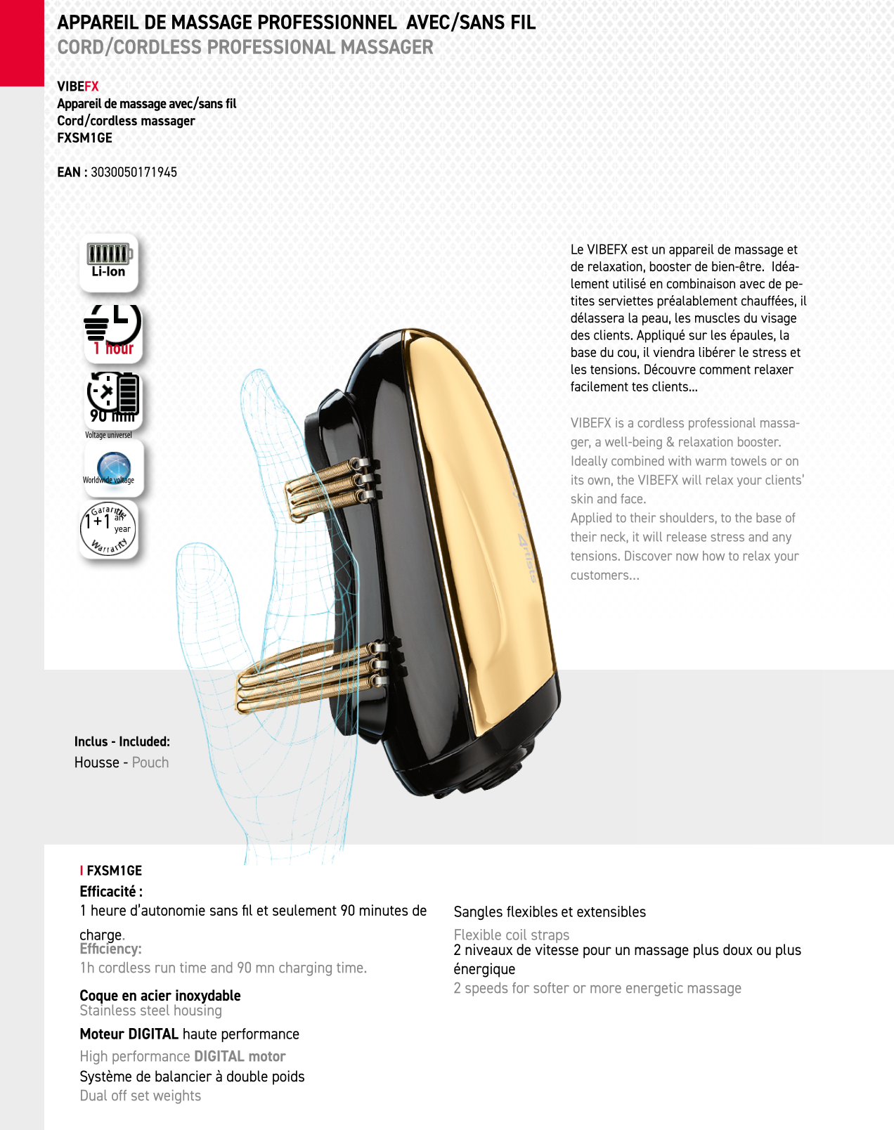 Babyliss Kabelloses Massagegerät VIBEFX