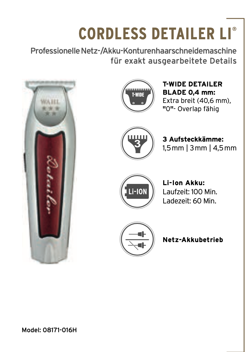 Wahl Cordless Detailer Li