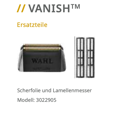Wahl Haarschneidemaschinen Schneidsatz - Scherkopf  Ersatzteile