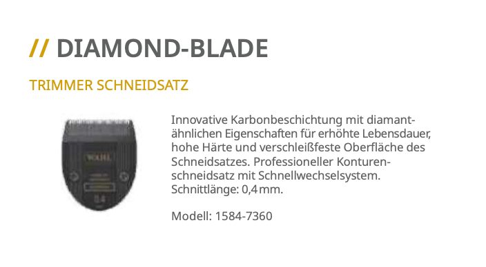 Wahl Haarschneidemaschinen Schneidsatz - Scherkopf  Ersatzteile