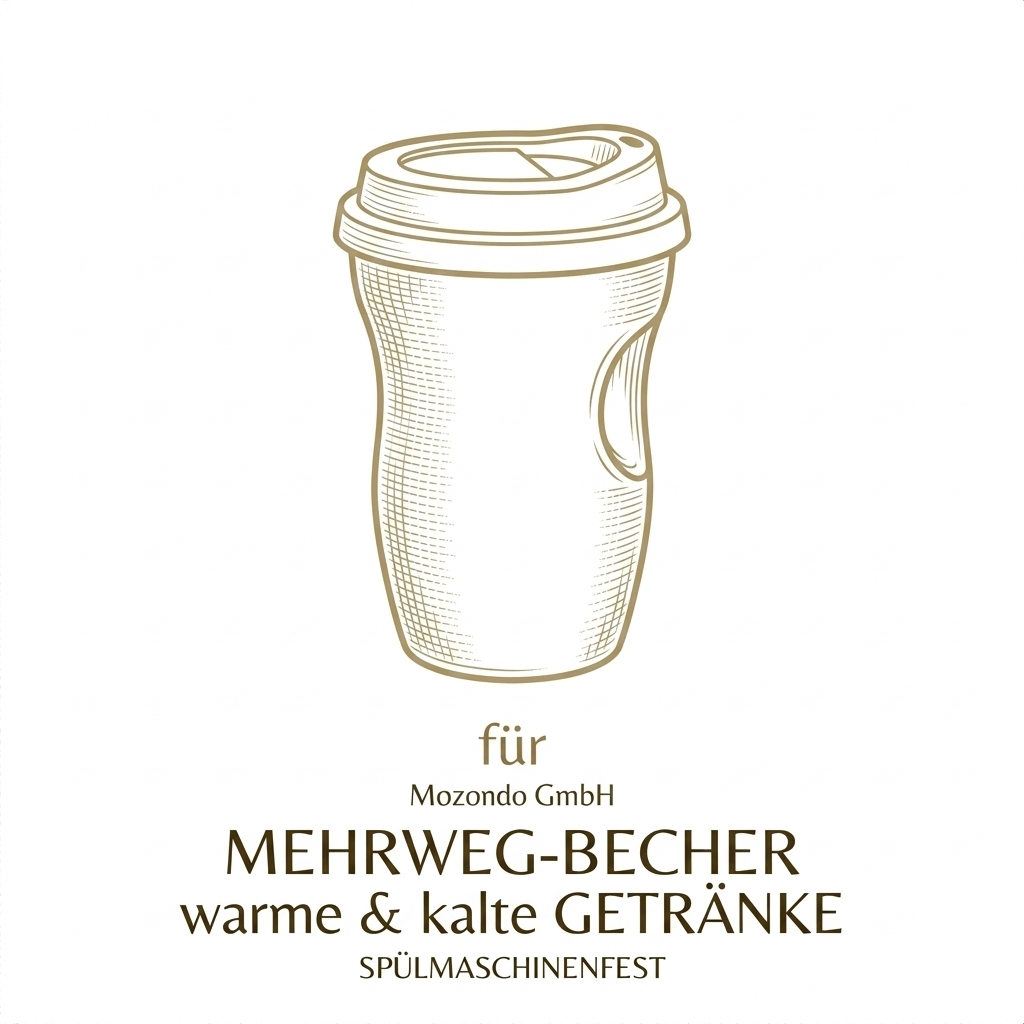 Mehrweg Becher für warme/kalte Getränke Spülmaschinefest