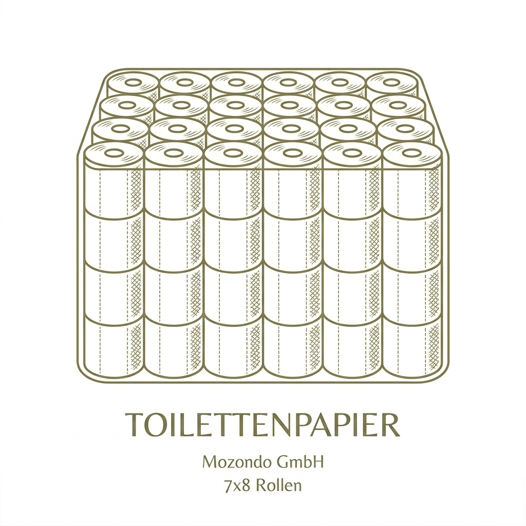 Toilttenpapier 7x8= 56 Rollen Sack