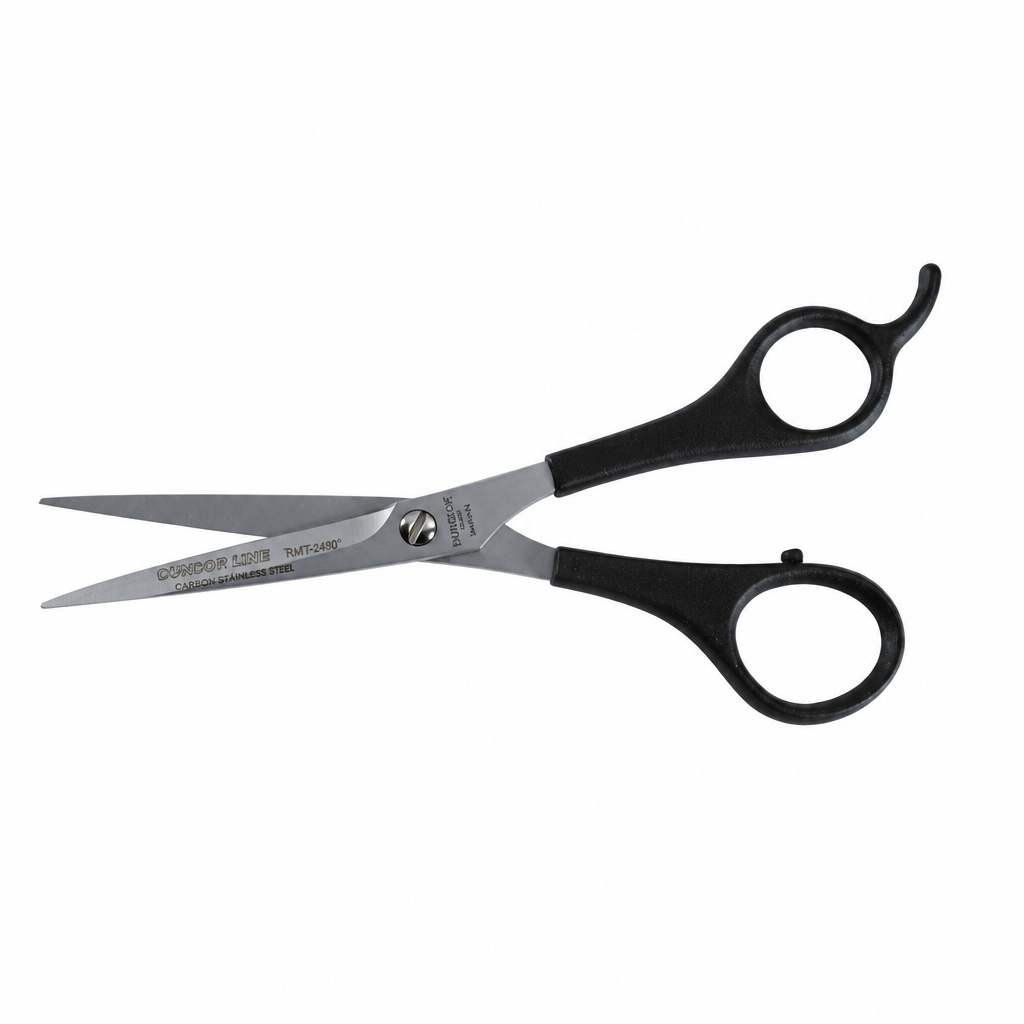 Henbor Superior Haarschere 749 in 6 Zoll mit schwarzen Griffen 